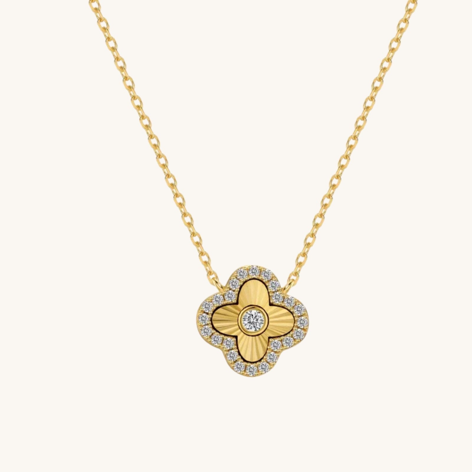 Pave Clover Necklace
