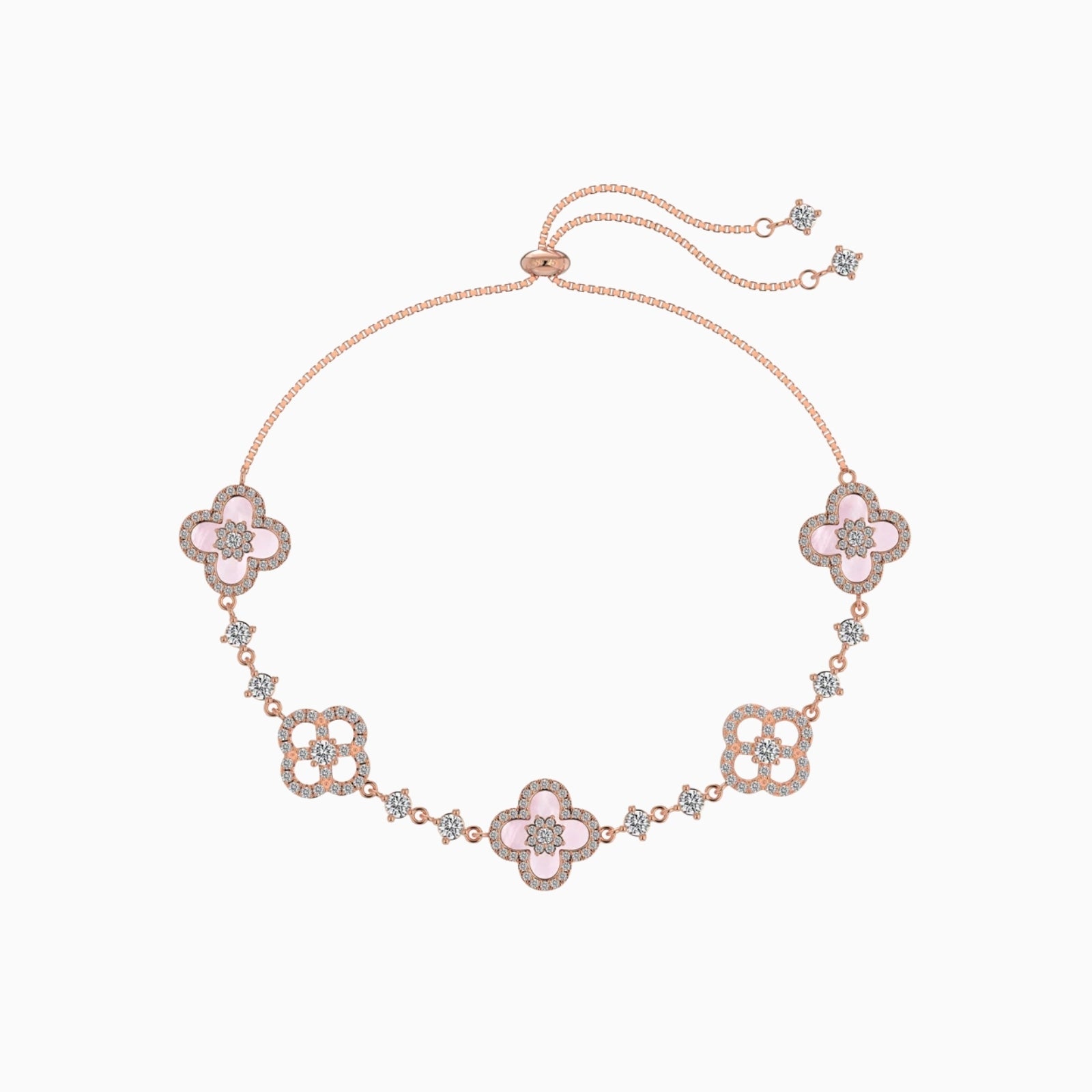 Rose Gold Clover Bracelet