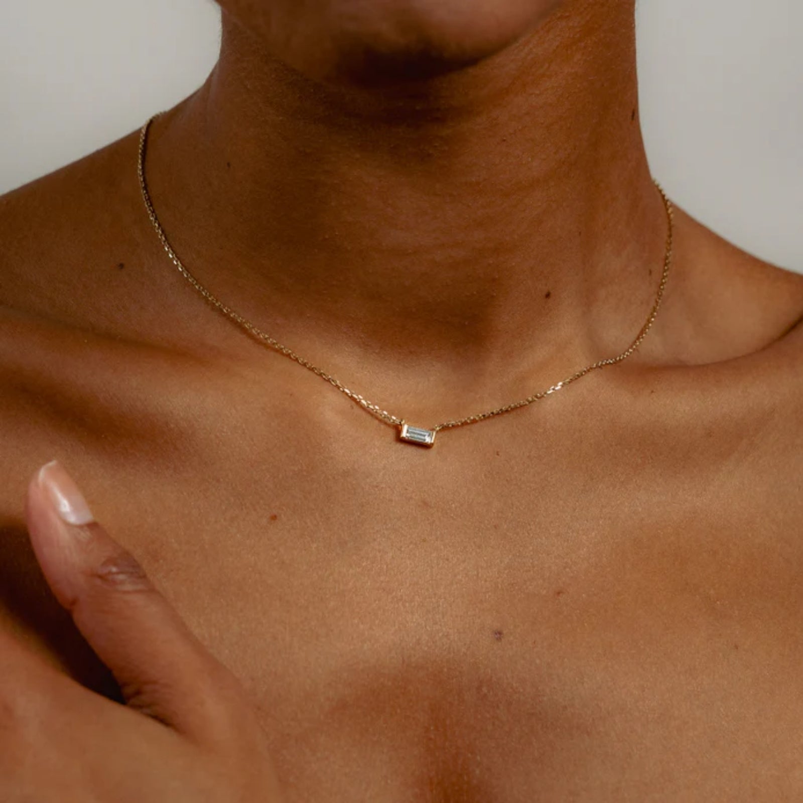 Diamant-CZ-Birnen-Halskette
