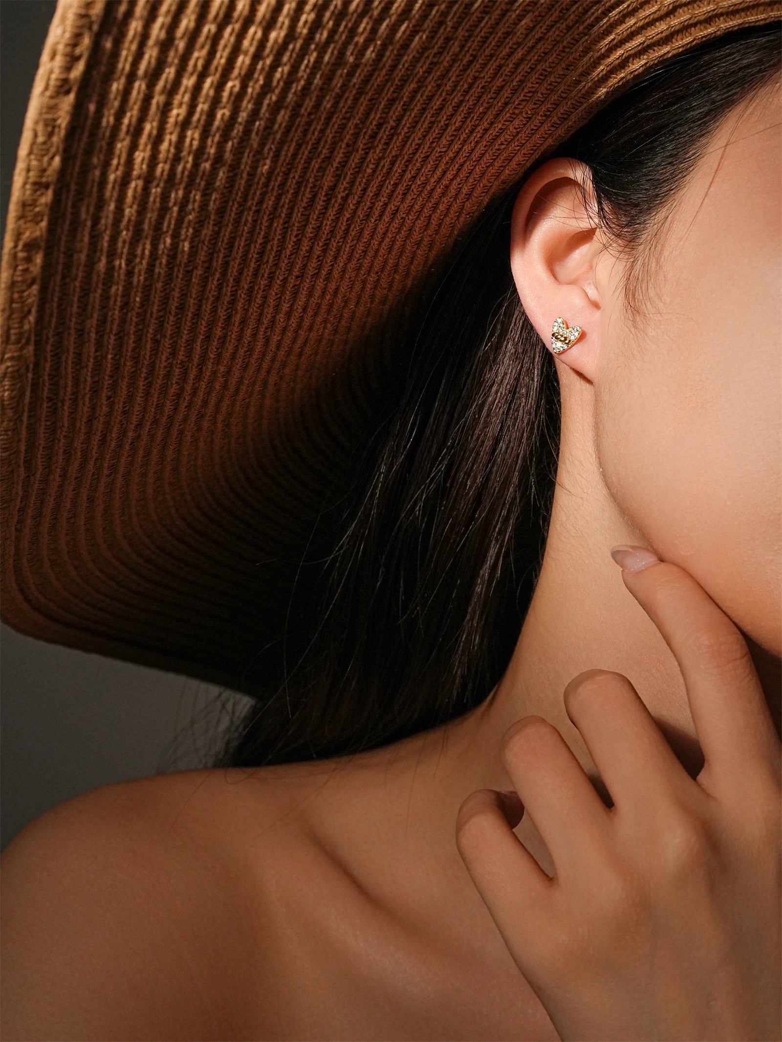 Lunaria Heart Earrings