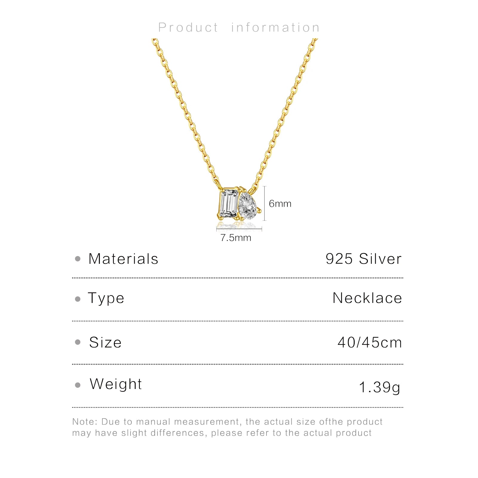 Lunaria Zircon Necklace