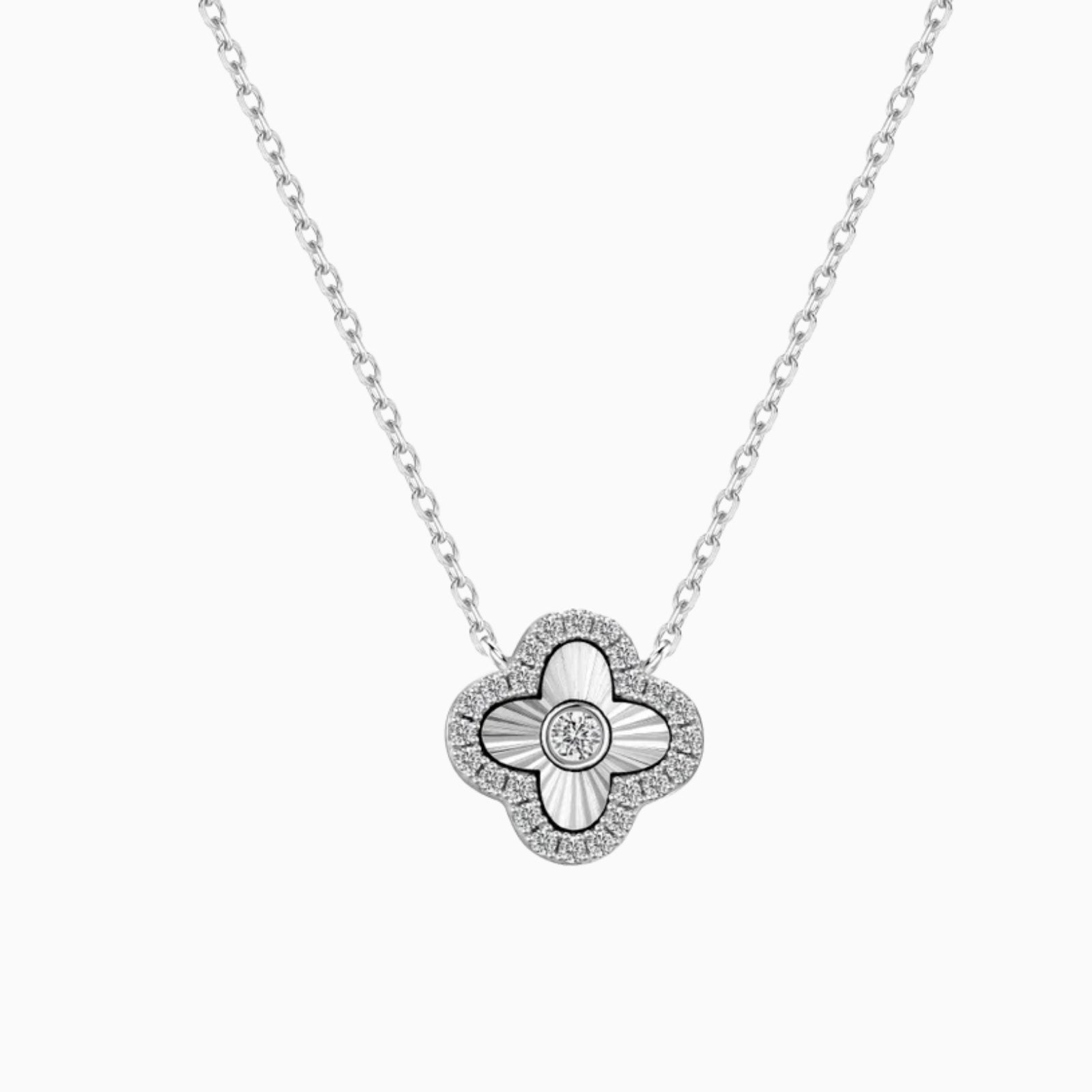 Pave Clover Necklace