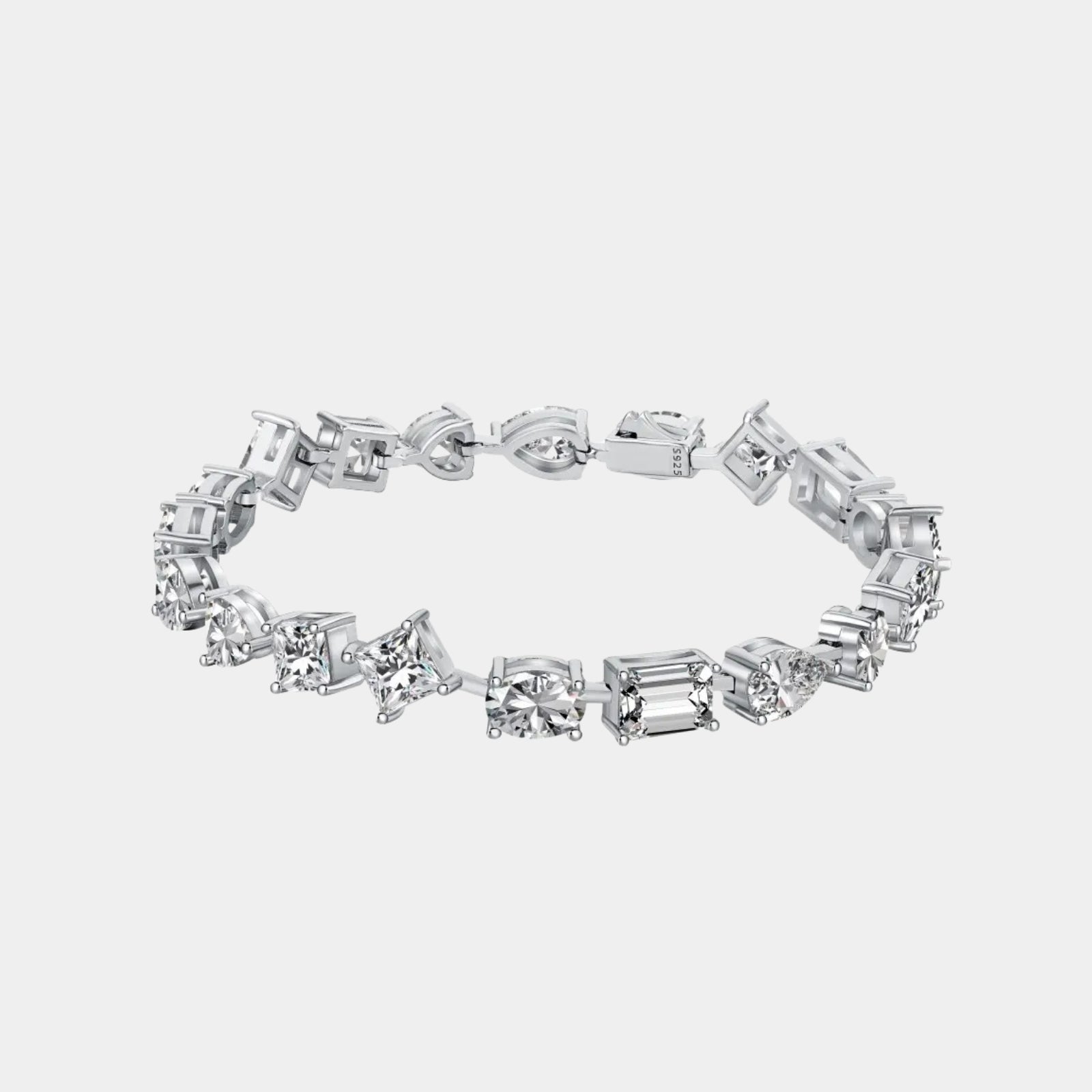 Sparkling Oval Teardrop Tennis Bracelet