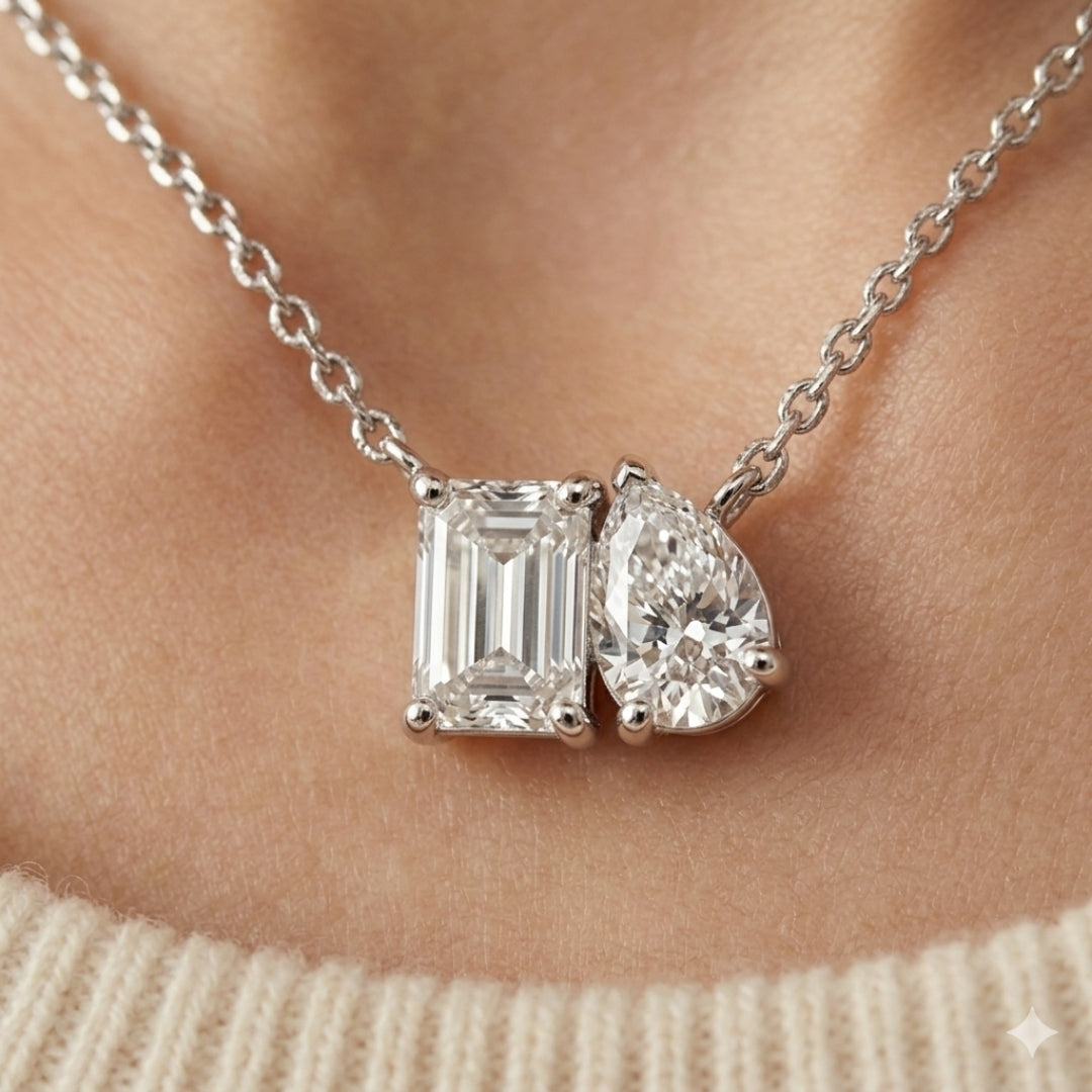 Double Diamond Necklace