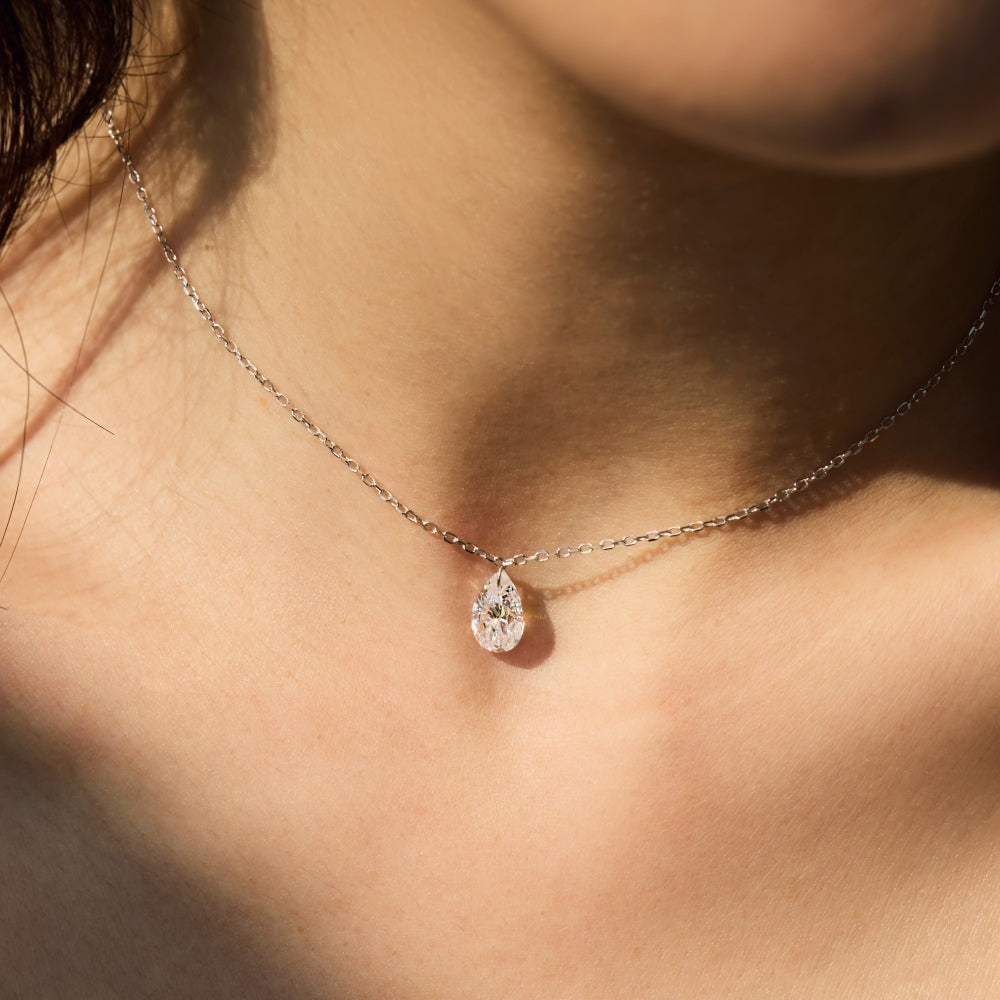 Pear Diamond Necklace