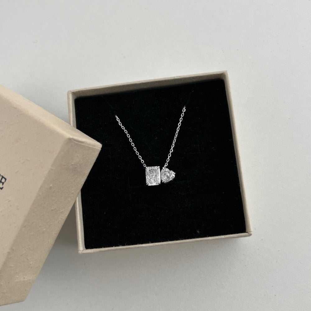 Double Diamond Necklace