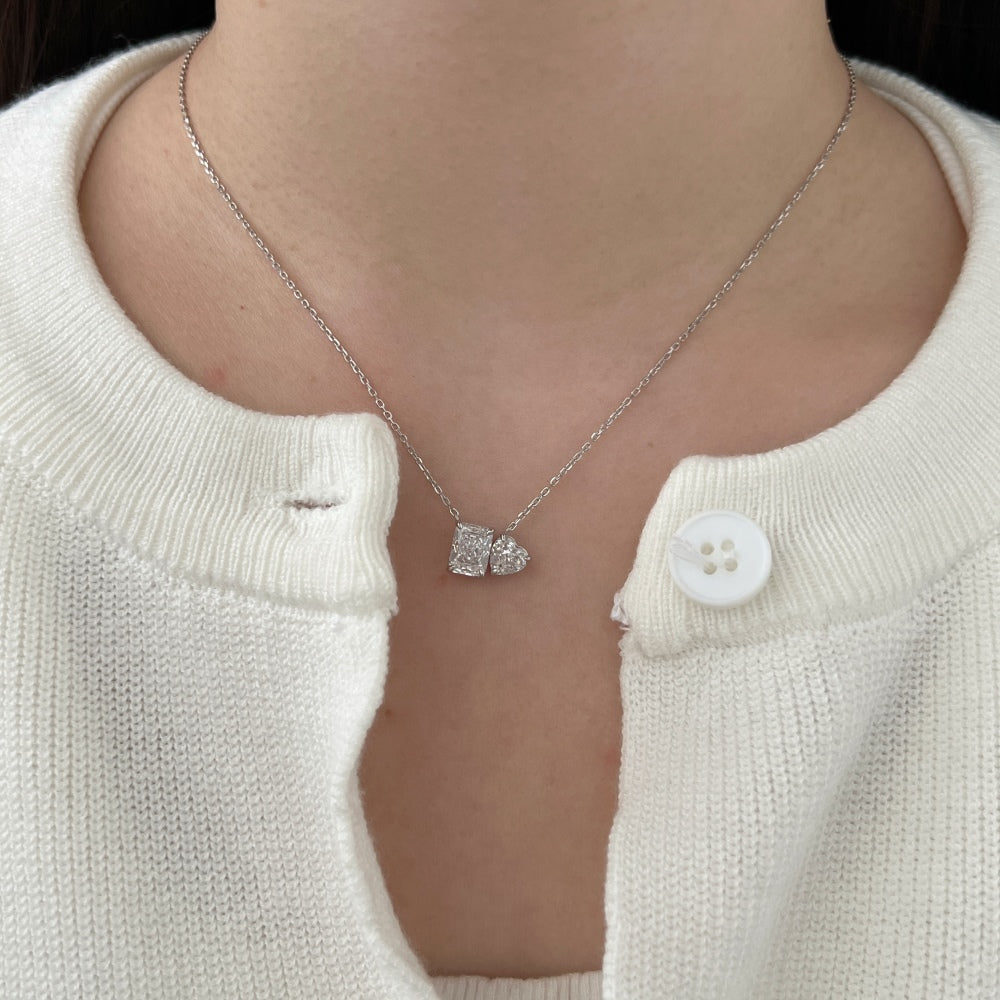 Double Diamond Necklace
