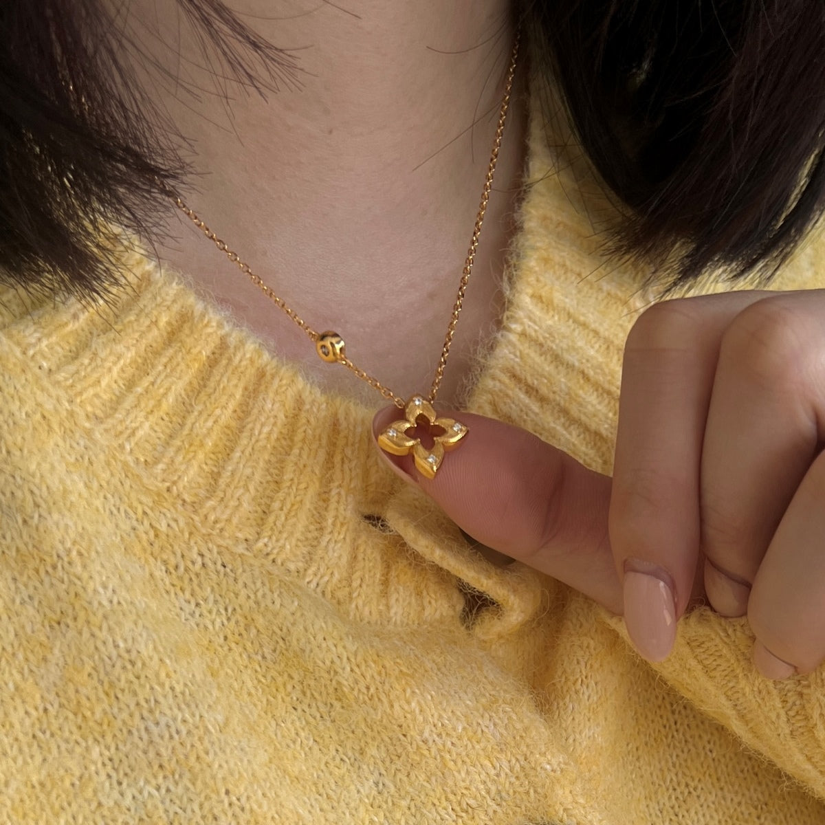 Diamond Leaf Necklace