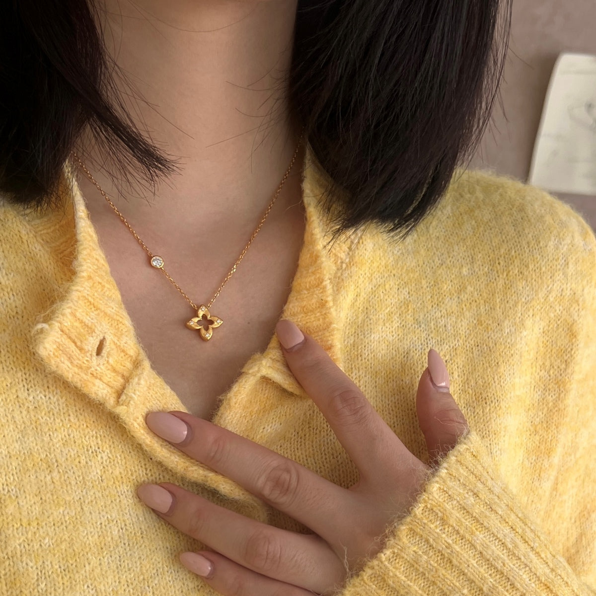 Diamond Leaf Necklace