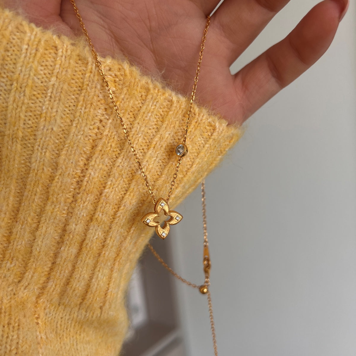 Diamond Leaf Necklace