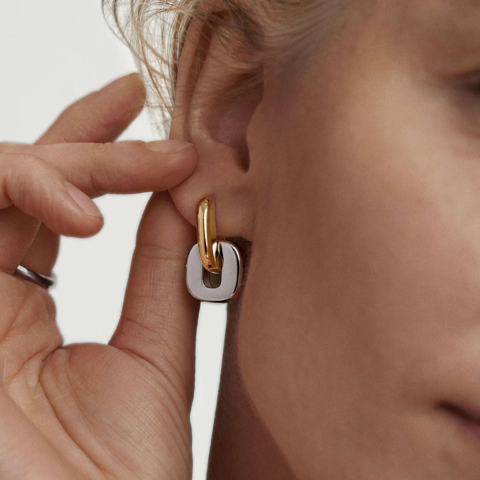 Viora Lock Pad Earrings