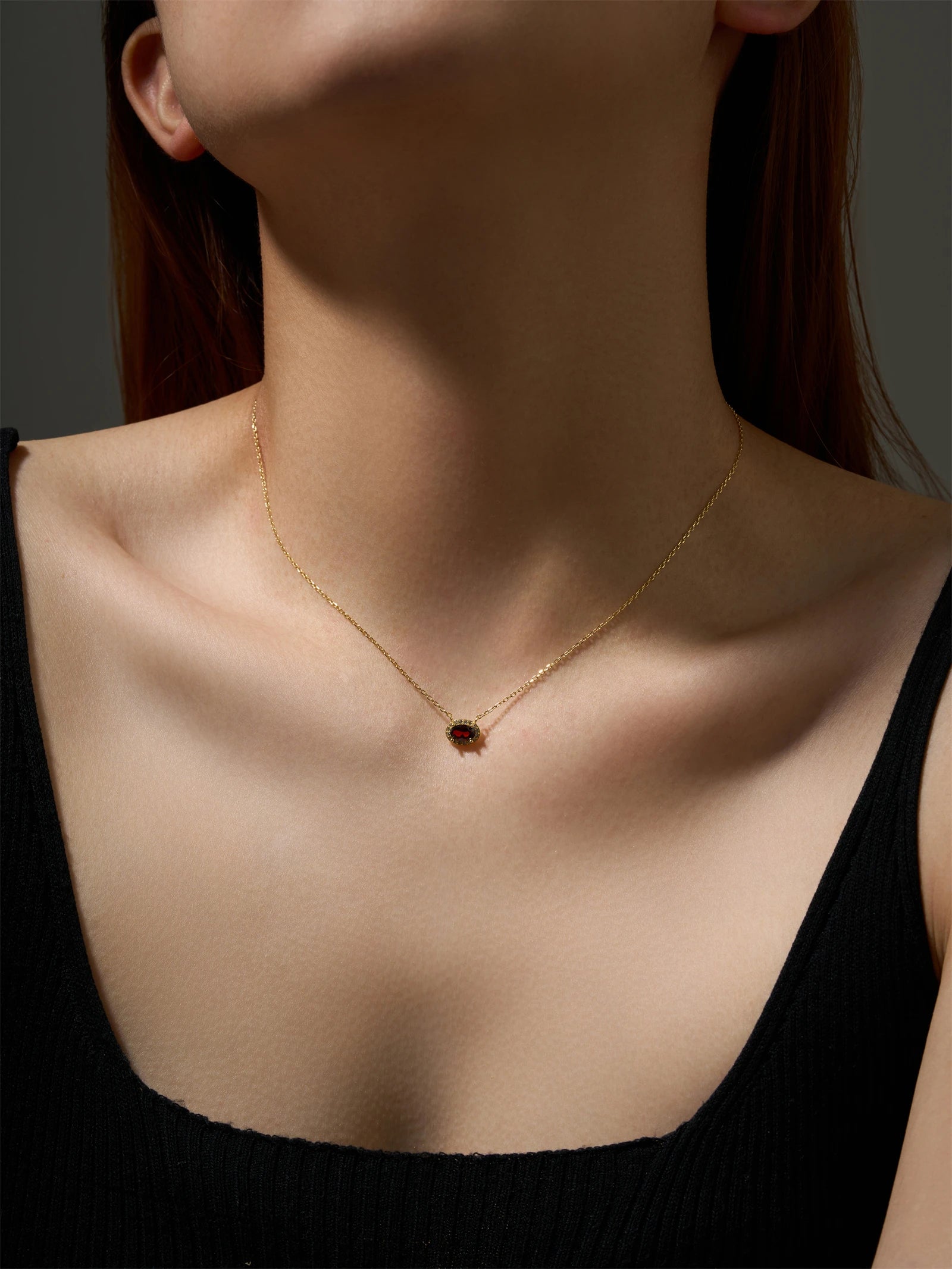 Lunaria Geometric Necklace