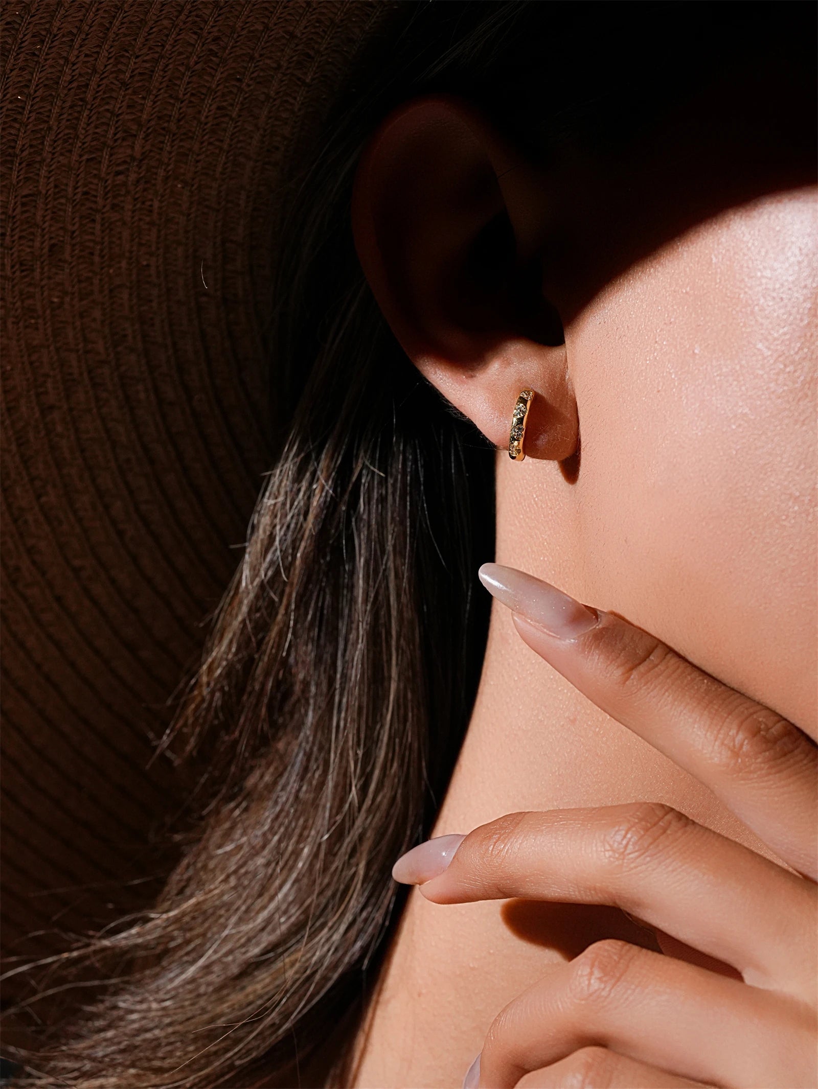 Diamond Hoop Earrings