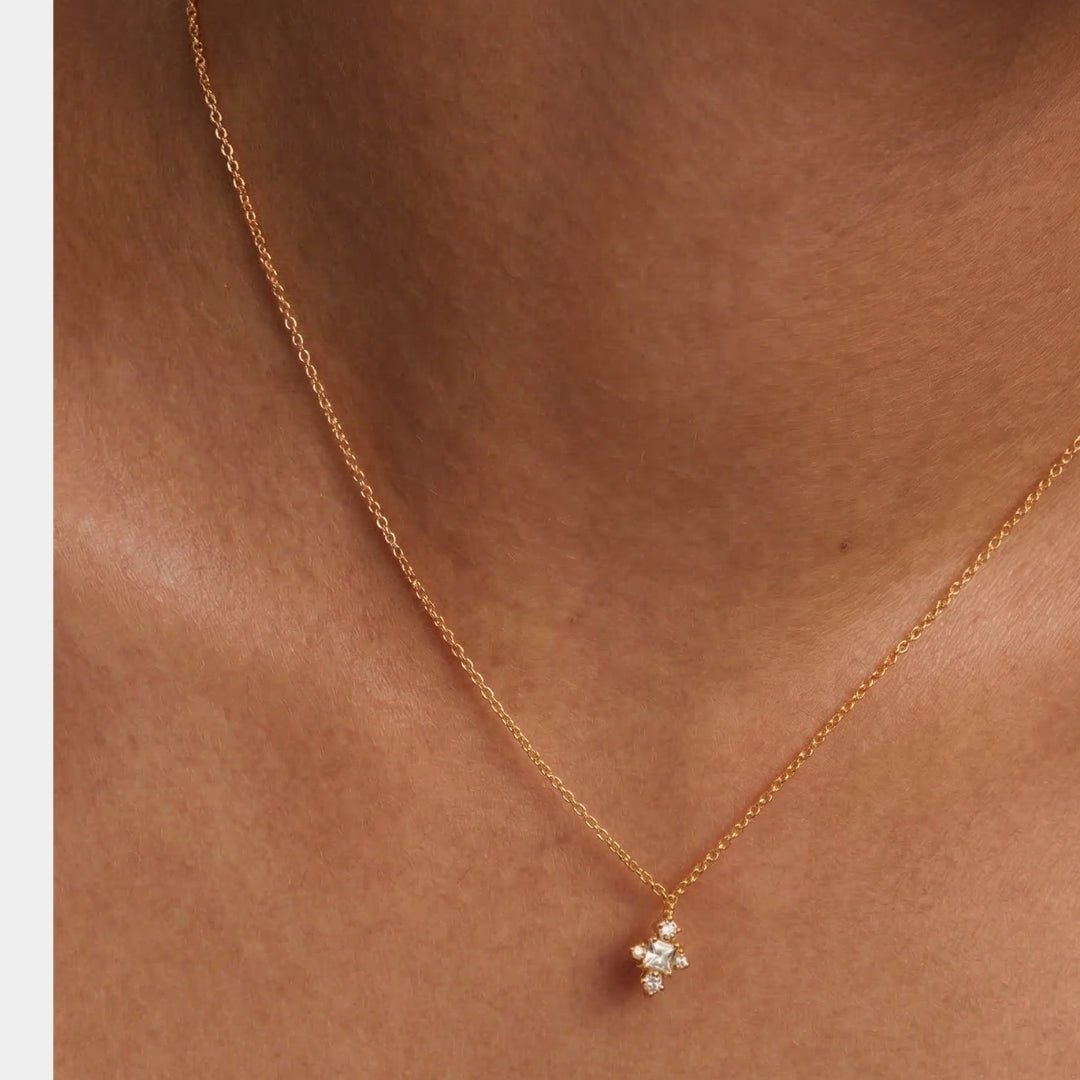 Diamond Cross Necklace - Ella Maison