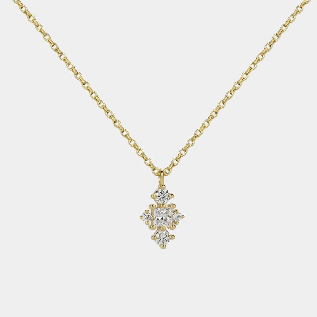 Diamond Cross Necklace - Ella Maison