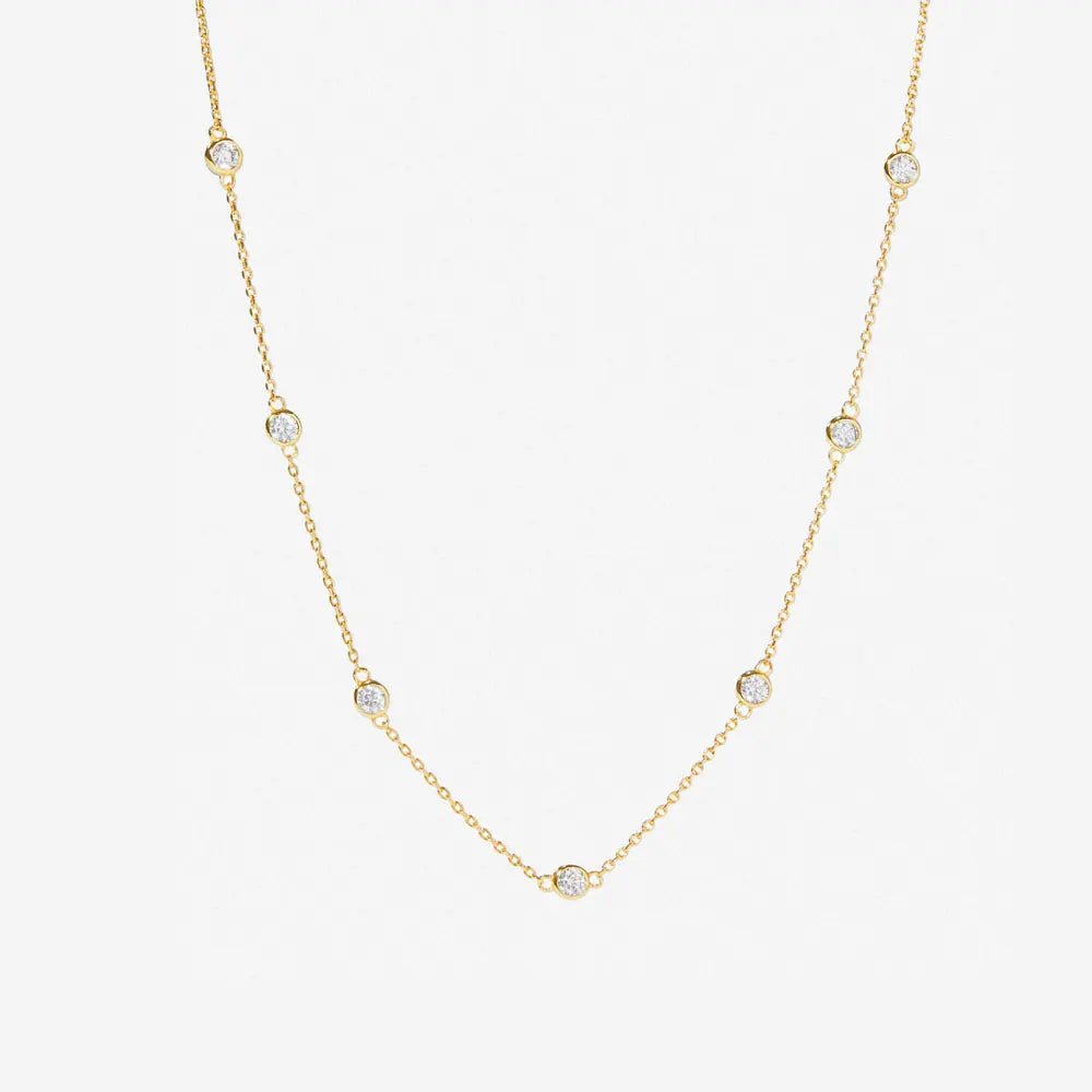 Diamond station Necklace - Ella Maison