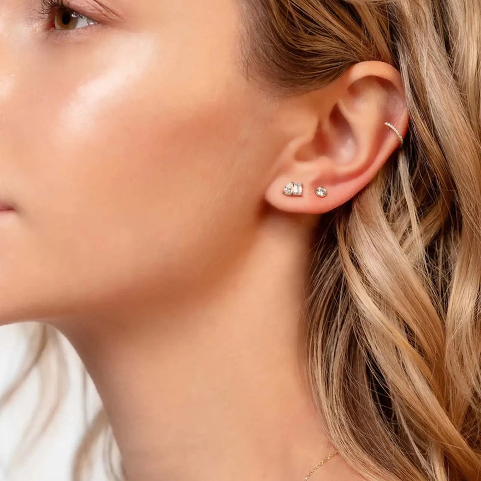 Diamond Stud Earrings - Ella Maison