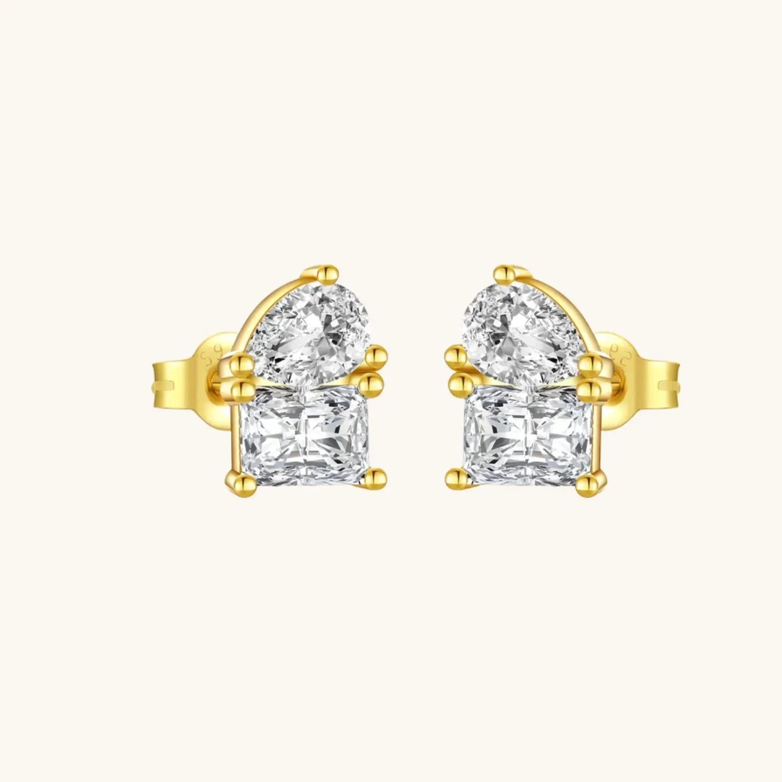 Diamond Stud Earrings - Ella Maison