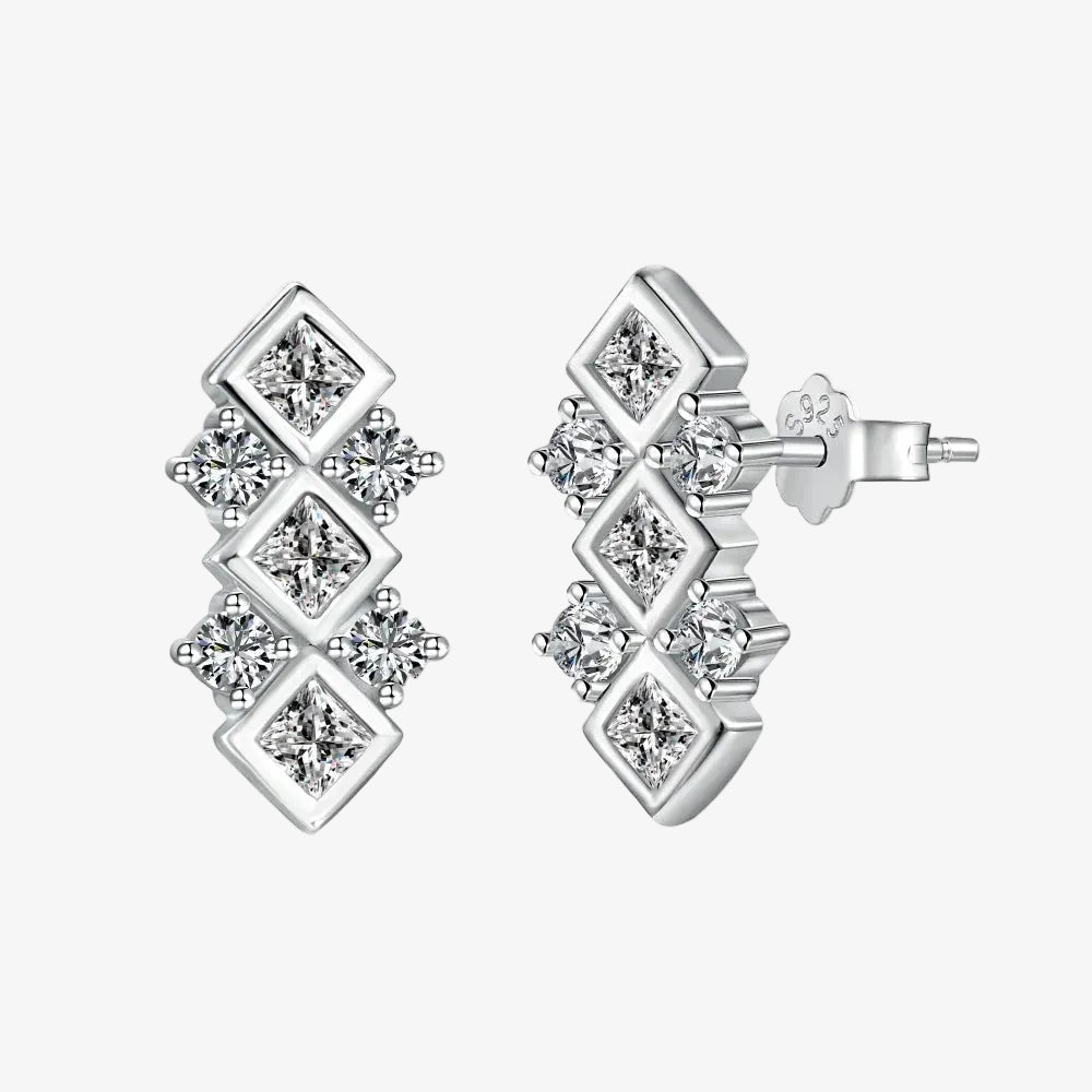 drop silver earrings 