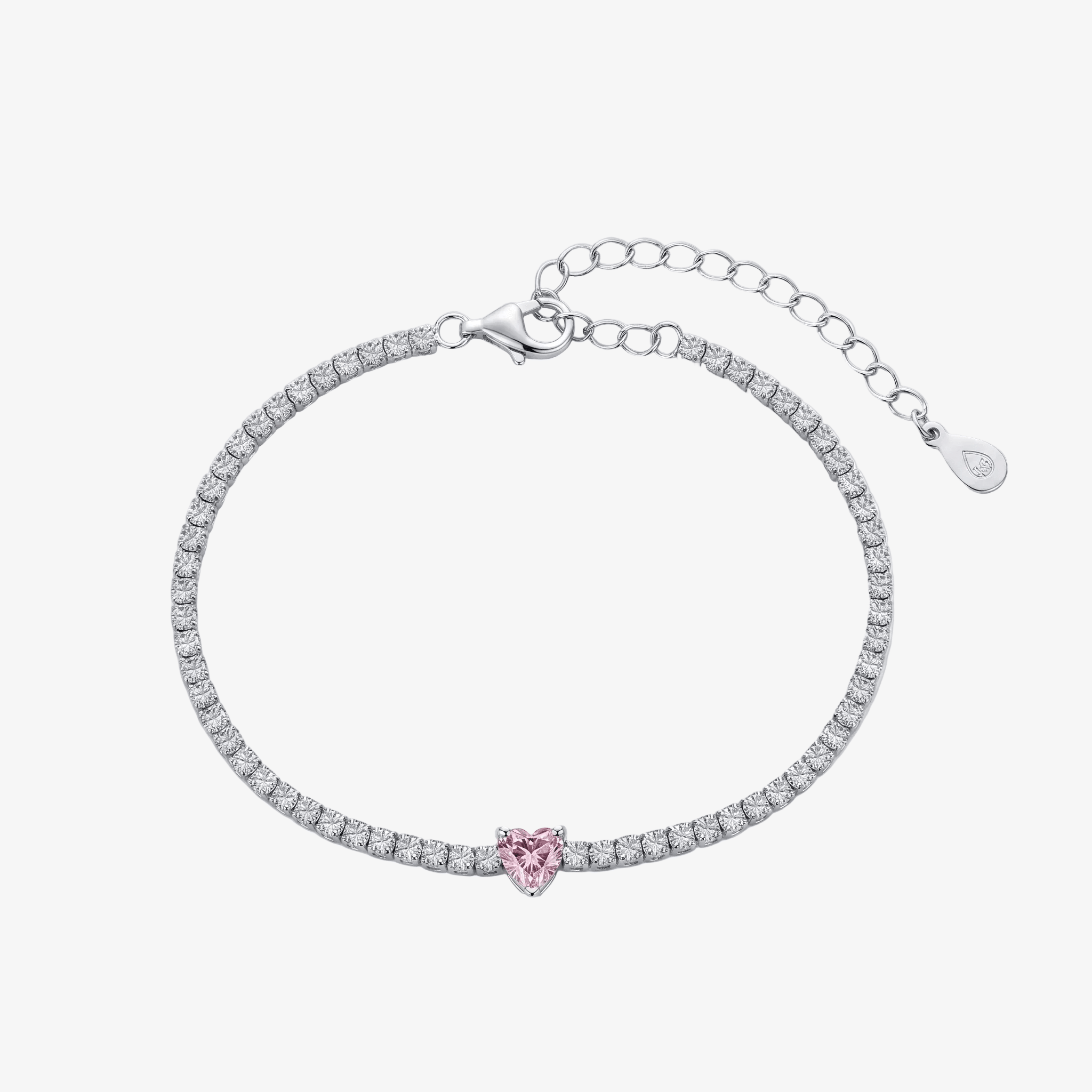 Heart Tennis Bracelet - Ella Maison
