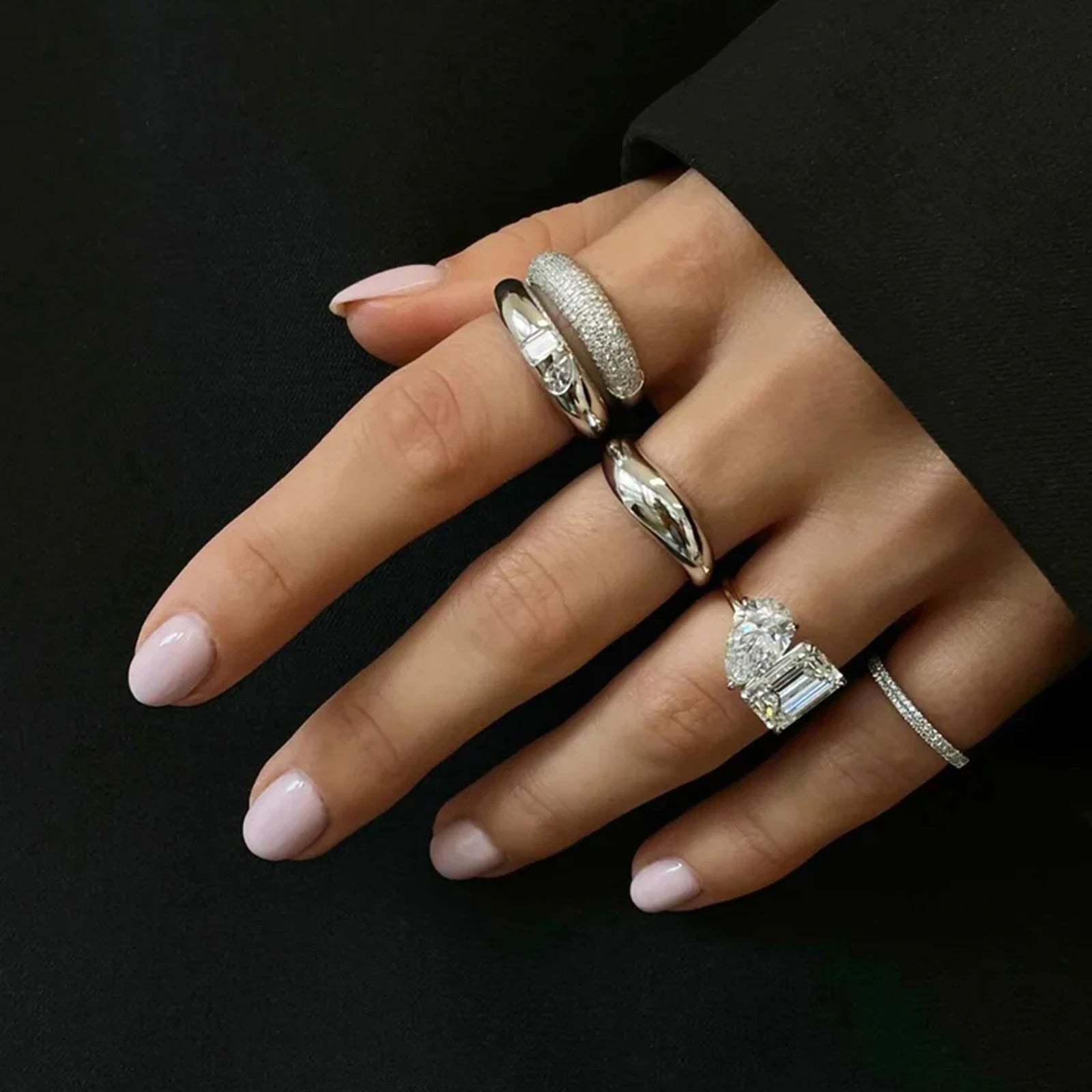 Lyra Silver Ring - Ella Maison