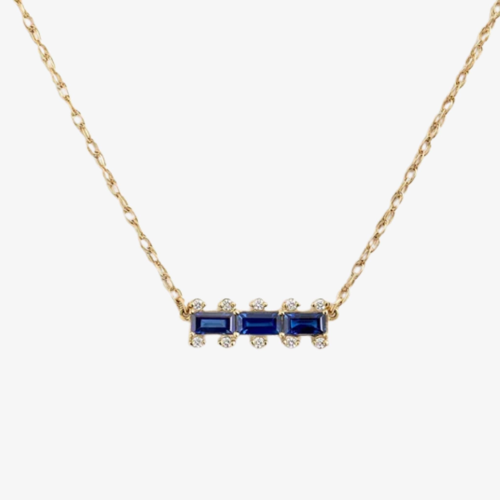 Marvelle Blue Pendant Necklace - Ella Maison