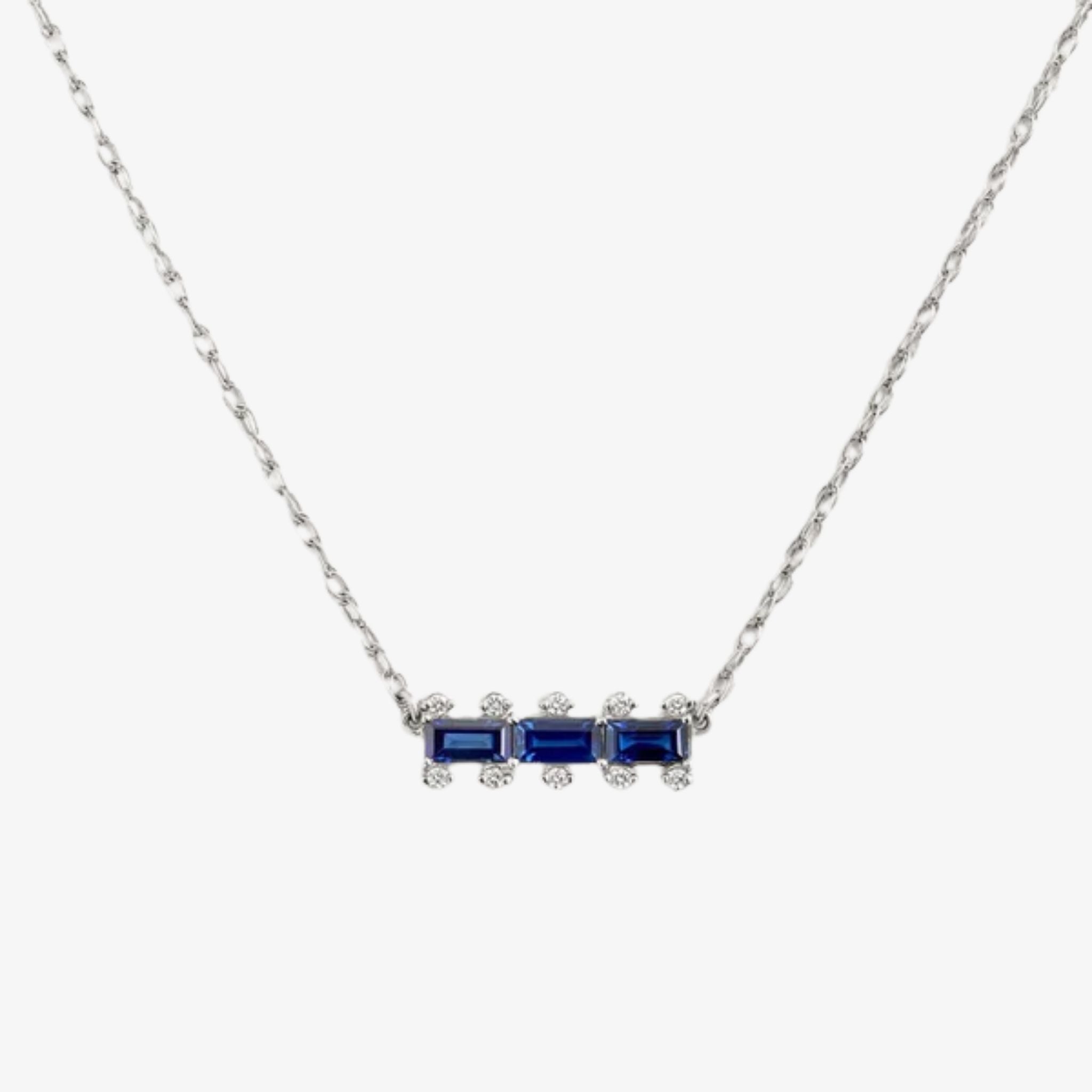 Marvelle Blue Pendant Necklace - Ella Maison