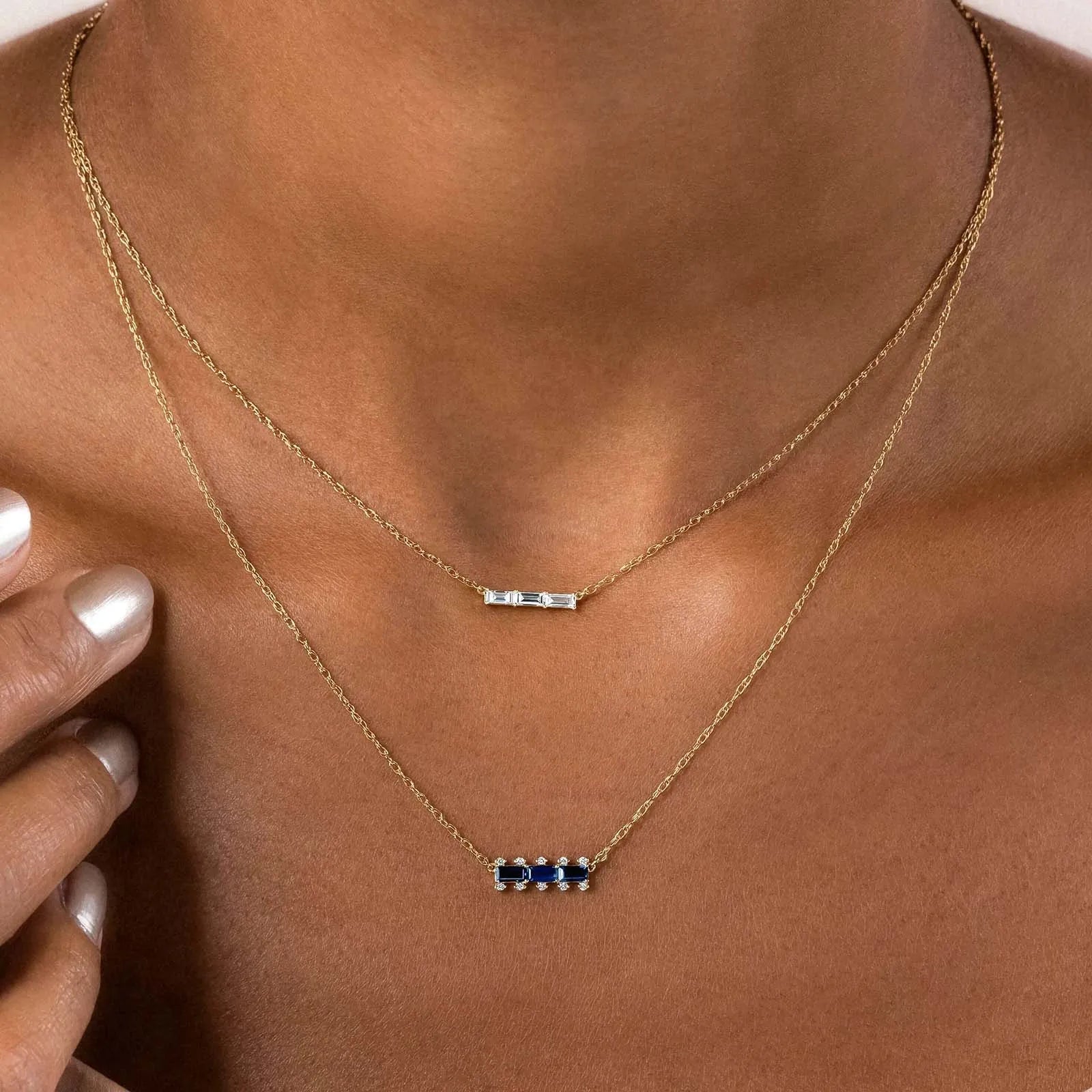 Marvelle Blue Pendant Necklace - Ella Maison