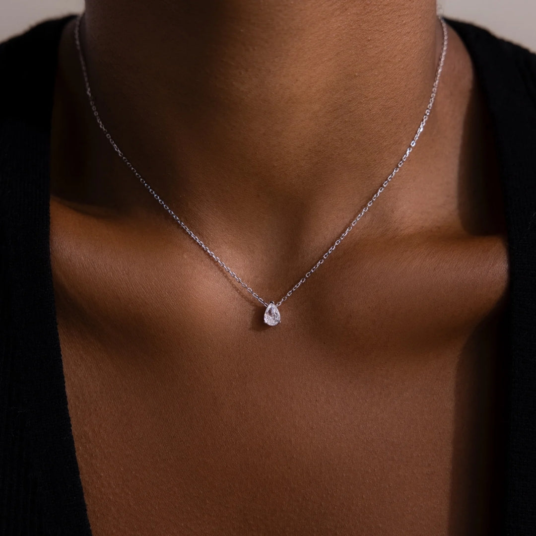 Pear Diamond Necklace