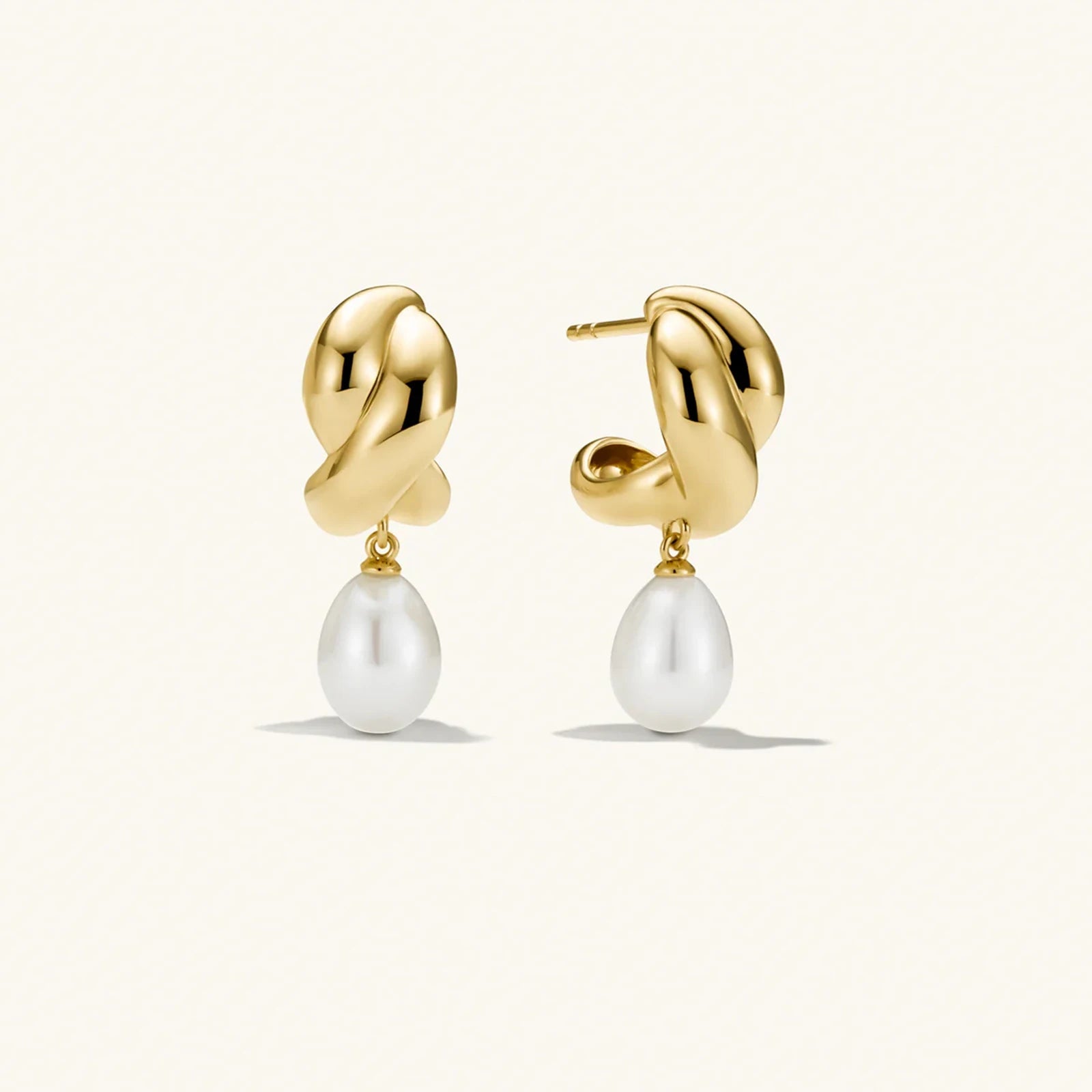 Vel Twisted Pearl Earrings - Ella Maison